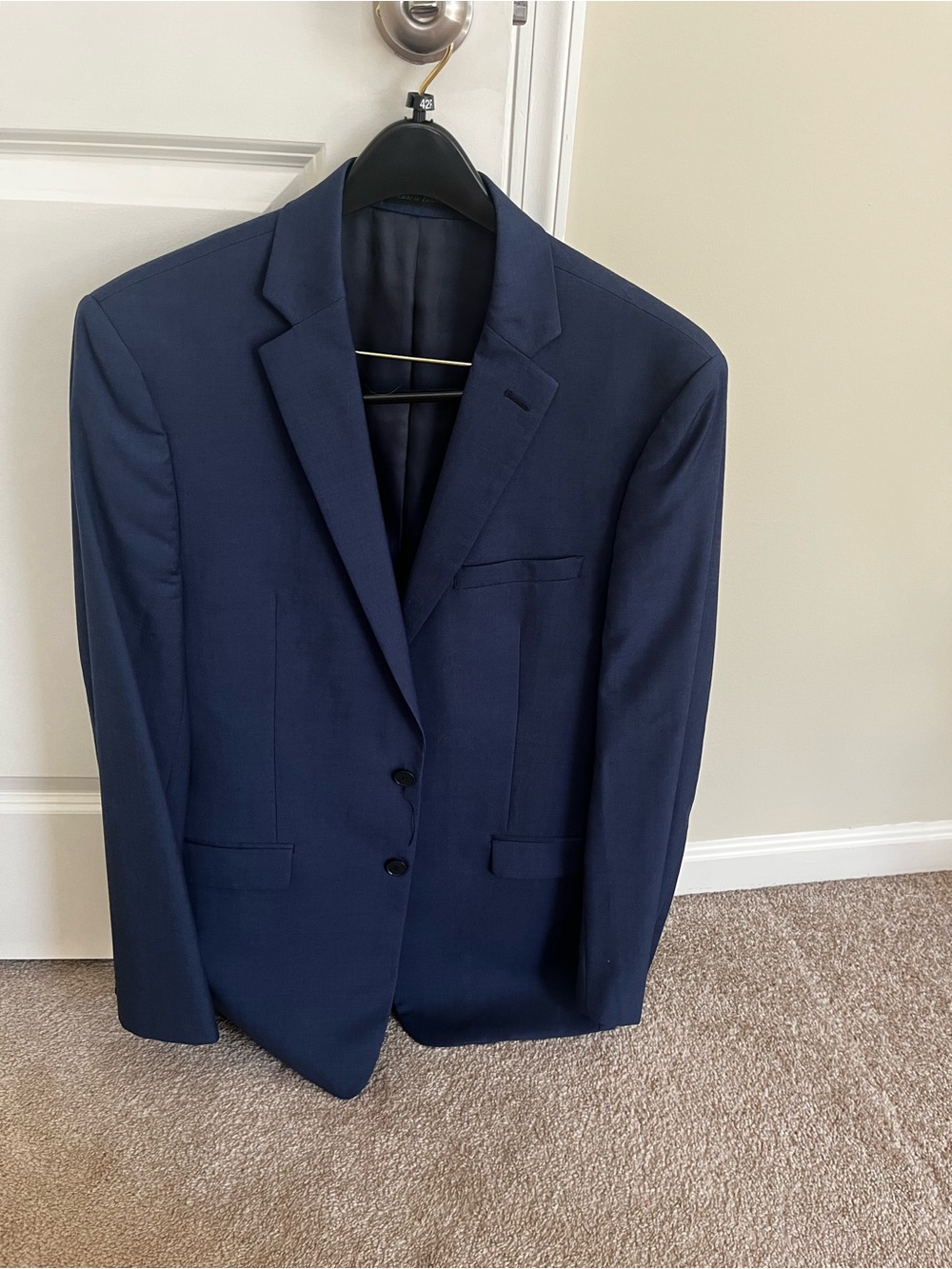 Calvin Klein Men's Navy Two-Button Suit Jacket